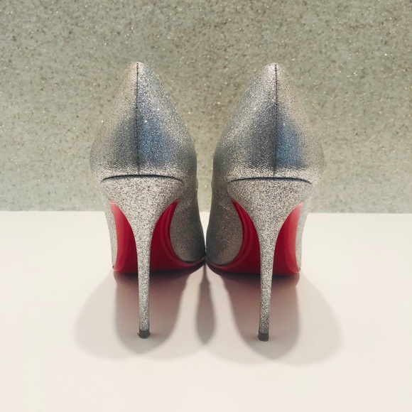 🔴traded🔴Christian Louboutin Silver Glitter high - Picture 3 of 8